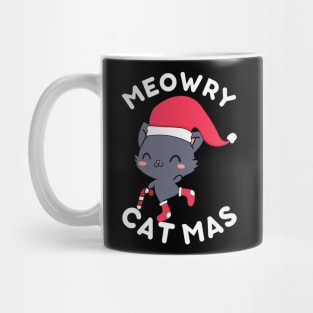 Kawaii Christmas Cat - Meowry Catmas Mug